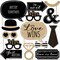 Big Dot of Happiness Mrs. and Mrs. - Gold - Lesbian Wedding Photo Booth Props Kit - 20 Count